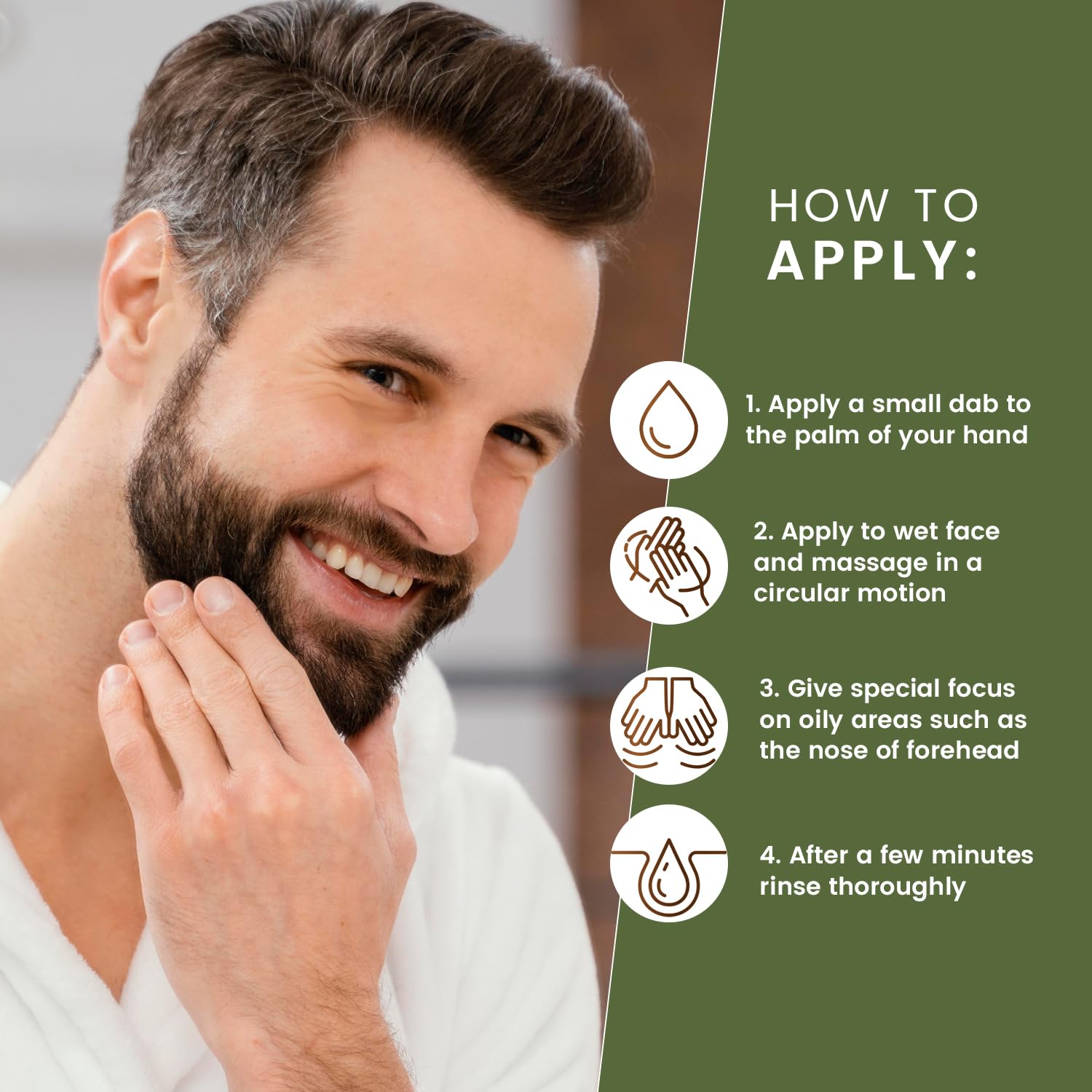 Scruff Rescue Exfoliating Face Scrub For Men - Organic Formula Facial Cleanser - Skin Care for Men - 5.5 Ounces - Natural Ingredients Exoliating Face Wash to Prevent Ingrown Hair - Vegan